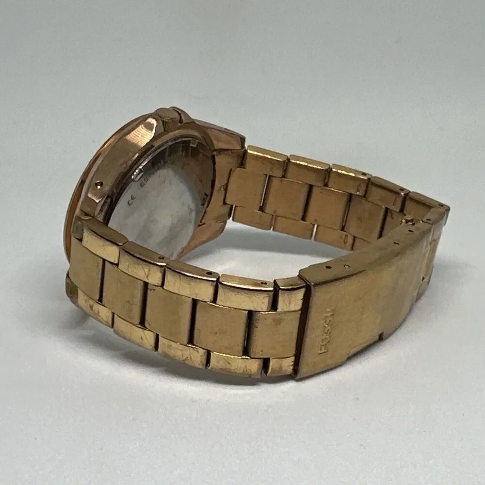 Fossil Riley ES2811 Women's Gold Stainless Steel Analog Dial Quartz Watch HME424